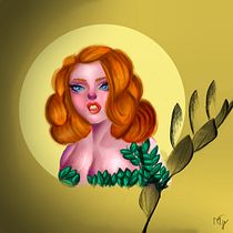 My project in Female Character Portraits in Procreate course. Projekt z dziedziny Trad, c, jna ilustracja, Ilustracja c, frowa, R, sunek c i frow użytkownika Martina Giannotta - 15.08.2021