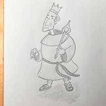 El Rey Monje: proyecto del curso Introducción a la creación de personajes cartoon. Un projet de Illustration traditionnelle, Conception de personnages , et Dessin de Cielo Entrena Fernández - 16.08.2021