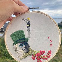 My project in Photo Embroidery on Fabric course. Photograph, Collage, Printing, Embroider, DIY, and Paper Craft project by Siv Kleiberg - 08.18.2021