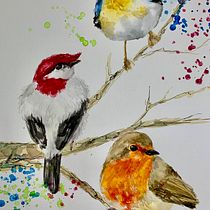 My project in Artistic Watercolor Techniques for Illustrating Birds course. Traditional illustration, Watercolor Painting, Realistic Drawing, and Naturalistic Illustration project by Christian Gonzales - 08.16.2021