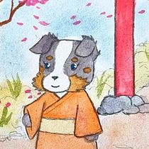 Mein Kursprojekt: Aquarellillustration mit japanischen Einflüssen - Frida and Iva . Un projet de Illustration traditionnelle, Dessin , et Aquarelle de teresa_habdank - 15.08.2021