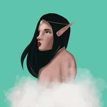 Meu projeto do curso: Retrato digital no Photoshop com um toque de fantasia. Ilustração tradicional, Desenho, Ilustração digital, Desenho de retrato, Desenho digital, e Pintura digital projeto de vivi74260 - 13.08.2021