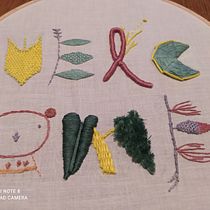 My project in Introduction to Raised Embroidery course. Projekt z dziedziny  Haft użytkownika Vaso Tsi - 17.08.2021