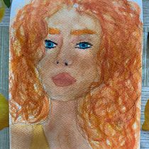 Mi Proyecto del curso: Cuaderno de retratos en acuarela. Painting, Watercolor Painting, Portrait Drawing, and Sketchbook project by Familia Pombo - 08.17.2021