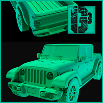 Jeep Gladiator (Modeling). 3D, and 3D Modeling project by Gonzalo Bermúdez - 08.17.2021