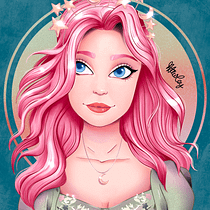 My project in Female Character Portraits in Procreate course. Projekt z dziedziny Trad, c, jna ilustracja, Ilustracja c, frowa, R, sunek c i frow użytkownika Hannah Francesca - 17.08.2021