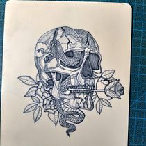 Meu projeto do curso: Tatuagem para principiantes. Tattoo Design project by Gabriella De Sousa Santos - 08.17.2021