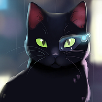 Cyberpunk: Kitty version. Traditional illustration, Digital Illustration, and Digital Painting project by Michelle Milla - 08.13.2021