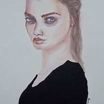 Mi Proyecto del curso: Retrato en acuarela a partir de una fotografía. Traditional illustration, Watercolor Painting, and Portrait Drawing project by alenadejava - 08.18.2021