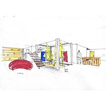 My project in Introduction to Freehand Architectural Design course. Architecture, and Architectural Illustration project by Tharindu Basnayake - 08.14.2021
