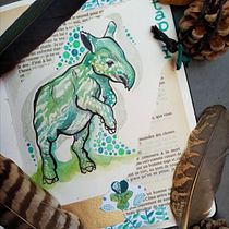 Mon projet du cours : Illustration d’animaux : représentez la faune sur un sketchbook. Un projet de Illustration traditionnelle, Collage, Carnet de croquis et Illustration naturaliste de Maud Chabod - 18.08.2021