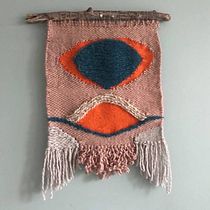 My project in Introduction to Frame Loom Tapestry course. Accessor, Design, Decoration, Fiber Arts, Arts, and Crafts project by Ieva Jurgaityte - 08.02.2021