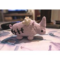 Rinoceronte malva. Arts, Crafts, To, Design, Fiber Arts, DIY, Crochet, and Amigurumi project by Elena Rodríguez López - 08.18.2021