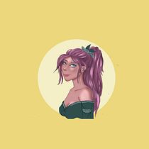 My project in Female Character Portraits in Procreate course. Projekt z dziedziny Trad, c, jna ilustracja, Ilustracja c, frowa, R, sunek c i frow użytkownika Alice Yadonist - 19.08.2021