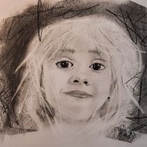 Mein Kursprojekt: Künstlerisches Porträt mit Kohlestift: die Atmosphäre. Ilustração tradicional, Artes plásticas, Desenho, Desenho de retrato, Desenho realista, e Desenho artístico projeto de Petra Köster - 19.08.2021