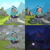 Mon projet du cours : Principes d’illumination pour la peinture numérique. Traditional illustration, Digital Illustration, and Digital Painting project by fanny_protat - 08.19.2021