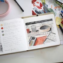 Mein Kursprojekt: Atelierreise. Traditional illustration, Watercolor Painting, Architectural Illustration, and Sketchbook project by Alina Esken - 08.19.2021