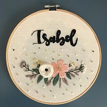Isabel, cuadro bienvenida sanatorio. Embroider project by Lucía - 08.17.2021