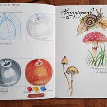 Mon projet du cours : Carnet botanique à l’aquarelle. Projekt z dziedziny Trad, c, jna ilustracja, Malowanie akwarelą, R, sunek botaniczn i Sketchbook użytkownika Florence Miralles - 19.08.2021