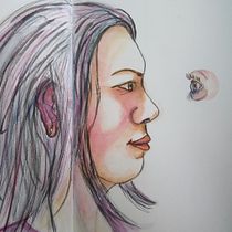 Mi Proyecto del curso: Cuaderno de retratos en acuarela. Painting, Watercolor Painting, Portrait Drawing, and Sketchbook project by Ana Karina Moreno - 08.19.2021