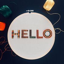 My project in Embroidered Letters: Thread as a Graphic Tool course. Embroider project by monia_rumbell - 08.19.2021