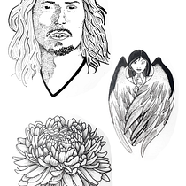 Mi Proyecto del curso: Diseño de tatuajes Blackwork. Un projet de Illustration traditionnelle, Illustration numérique , et Conception de tatouage de Ignacia Fusae - 19.08.2021