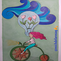 Buscando inspiración. Traditional illustration, Painting, Creativit, and Drawing project by Michelle de la Rosa - 08.19.2021