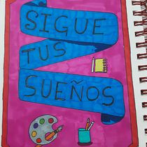 Sigue tus sueños. Lettering, Poster Design, H, and Lettering project by Fatima Romero - 08.20.2021