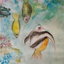 Mi Proyecto del curso: Ilustración de universos marinos en acuarela. Un projet de Illustration traditionnelle, Peinture, Aquarelle et Illustration naturaliste de mjose_gm - 19.08.2021