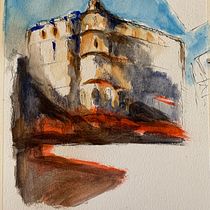 Meu projeto do curso: Desenho arquitetônico com aquarela e tinta. Sketching, Drawing, Watercolor Painting, Architectural Illustration, Sketchbook & Ink Illustration project by simonecaixe - 08.22.2021