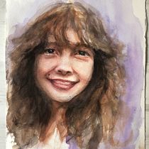 Mi Proyecto del curso: Retratos en acuarela: captura la personalidad de tu modelo. Fine Arts, Painting, Watercolor Painting, and Portrait Drawing project by Juandi - 08.23.2021