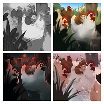 My project in Color Theory: How to Apply It to Your Images course. Un proyecto de Ilustración digital, Concept Art, Pintura digital y Teoría del color de ellenormererid - 23.08.2021