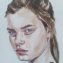My project in Watercolor Portrait from a Photo course. Traditional illustration, Watercolor Painting, and Portrait Drawing project by Roxana Tuff - 08.11.2021