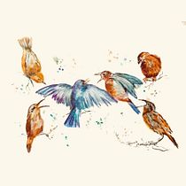 My project in Artistic Watercolor Techniques for Illustrating Birds course. Traditional illustration, Watercolor Painting, Realistic Drawing, and Naturalistic Illustration project by arbutus_studio_3432 - 08.23.2021