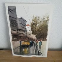 Mi Proyecto del curso: Paisajes urbanos en acuarela. Un projet de Beaux Arts, Aquarelle et Illustration architecturale de Silvana Gonzalez - 24.08.2021