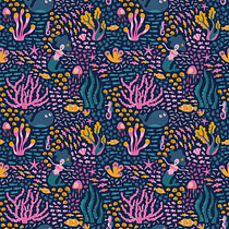 Mein Kursprojekt: Muster mit Vektorillustration von Grund auf  Ein Projekt aus dem Bereich Design, Traditionelle Illustration, Musterdesign und Prägung von Sandra Lang - 24.08.2021
