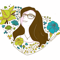 Meu projeto do curso: Retrato ilustrado com elementos botânicos. Un progetto di Illustrazione tradizionale, Illustrazione digitale, Illustrazione botanica e Disegno digitale di Catarina Bohrer - 16.08.2021