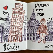 My project in Artistic Watercolor Sketching: Dare to Express Your Ideas course. Traditional illustration, Sketching, Creativit, Drawing, Watercolor Painting, and Sketchbook project by Sindhura Indukuri - 08.21.2021
