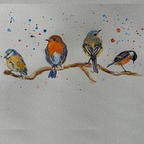 Mi Proyecto del curso: Acuarela artística para ilustración de aves. Traditional illustration, Watercolor Painting, Realistic Drawing, and Naturalistic Illustration project by maru0000ar - 08.25.2021