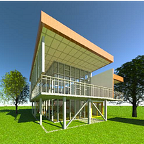 Meu projeto do curso: Projeto arquitetônico 3D e modelagem com Revit. Un projet de 3D, Architecture, Architecture d'intérieur, Modélisation 3D, Architecture numérique , et ArchVIZ de Ana Clara Figueiras da Trindade - 19.08.2021