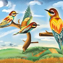 Mein Kursprojekt: Tierweltillustration für Kinderbücher . Un progetto di Illustrazione vettoriale, Illustrazione digitale e Illustrazione infantile di doro_t - 26.08.2021