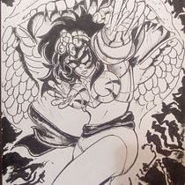 Fan Art -Saint Seiya "Cablleros del Zodiaco". ---Shaina de Ophiuchus---. Traditional illustration, Fine Arts, Painting, Comic & Ink Illustration project by Hugo Alejo Exequiel Servin - 08.26.2021