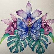 Borboletas. Traditional illustration, Drawing, Watercolor Painting, and Naturalistic Illustration project by Lilian Moretti - 08.26.2021