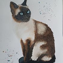 My project in Expressive Animal Portraits in Watercolor course Ein Projekt aus dem Bereich Traditionelle Illustration, Aquarellmalerei, Realistische Zeichnung und Naturalistische Illustration von Christina van den Ende - van Duren - 26.08.2021