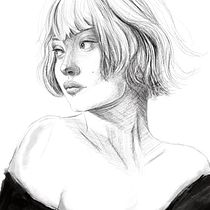 My project in Illustrated Portraits with Procreate course. Ilustração tradicional, Ilustração vetorial, Ilustração digital, e Desenho de retrato projeto de Adela Benesova - 29.08.2021