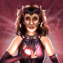 Mon projet du cours : Éclairage et couleur pour portraits numériques sur Photoshop. Ilustração tradicional, Ilustração digital, e Pintura digital projeto de Bine Lavoie - 24.08.2021