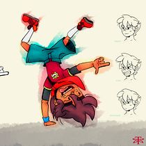 Mi Proyecto del curso: Dibujo de personajes expresivos Lucho. Traditional illustration, Character Design, Comic, Pencil Drawing, Drawing, Watercolor Painting, and Manga project by Bernabe Guzman - 08.27.2021