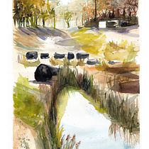 My project in Natural Landscapes in Watercolor course. Projekt z dziedziny  Sztuki piękne,  Malarstwo i Malowanie akwarelą użytkownika Judith van Rijswijk - 27.08.2021