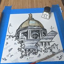 My project in Architectural Sketching with Watercolor and Ink course. Sketching, Drawing, Watercolor Painting, Architectural Illustration, Sketchbook & Ink Illustration project by kristie_cornelis - 08.27.2021