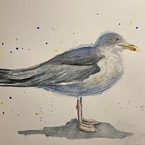 Mein Kursprojekt: Illustriere Vögel mit expressiven Aquarelltechniken. Traditional illustration, Watercolor Painting, Realistic Drawing, and Naturalistic Illustration project by ernstsonja - 08.27.2021